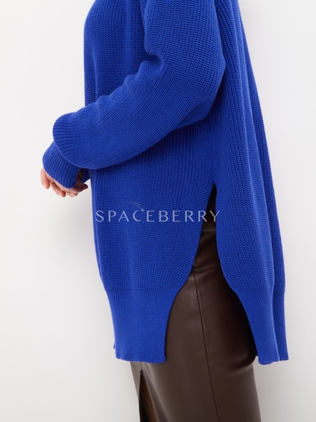 Женский вязаный свитер оверсайз, трикотажный джемпер, кофта